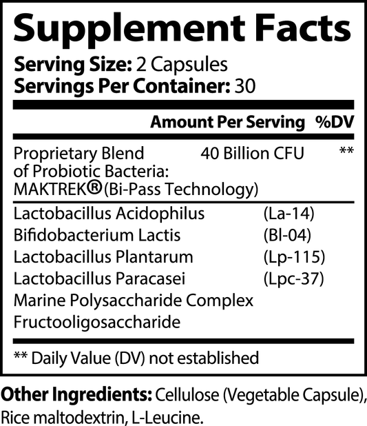 Probiotic 40 Billion with Prebiotics Capsules